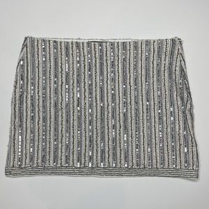 Zara Trafaluc - Sequin Beaded Mini Skirt (L)